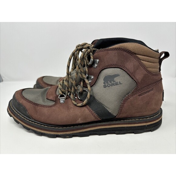 Mens SOREL Madson Sport Hiker Black Waterproof Non-Shell Boots Size 11 Brown - Picture 4 of 12